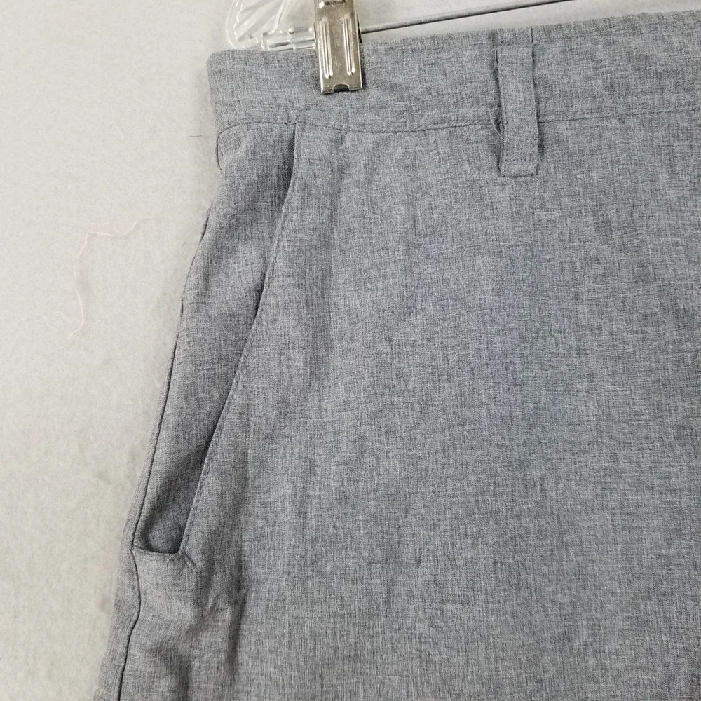 Loco Kailu Shorts Mens 36 Gray Hybrid Board Shorts Performance Cargo Neon Zipper